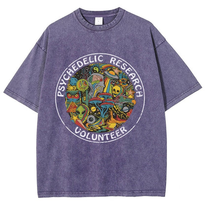 Psychedelic Research Volunteer Vintage Distressed T-shirt