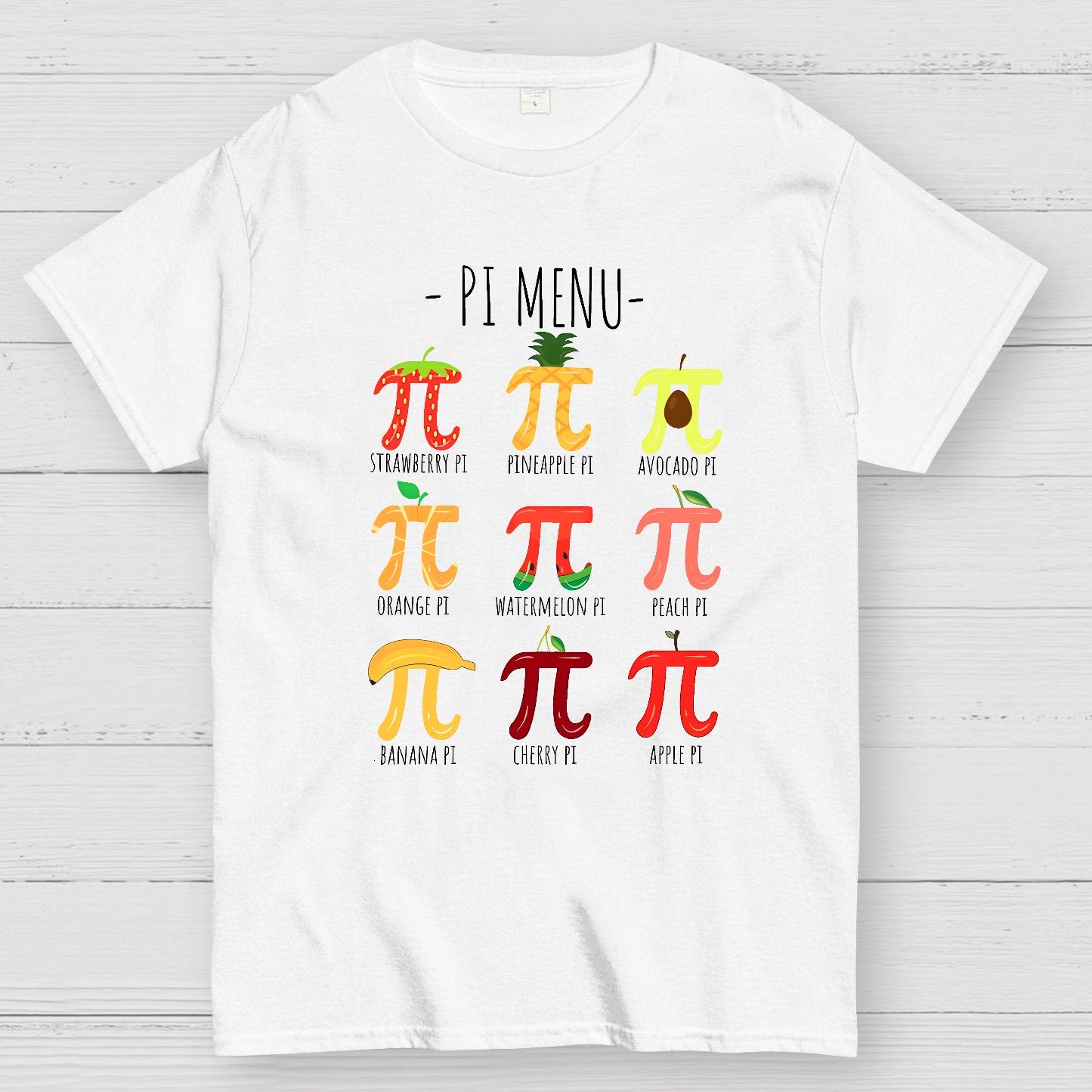 Pi Menu Math Teacher Nerd T-Shirt