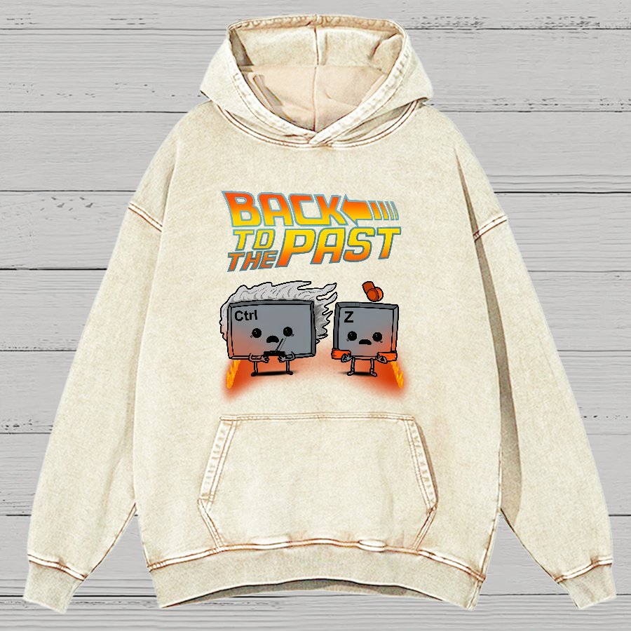 Back To The Past Vintage Distressed Hoodie