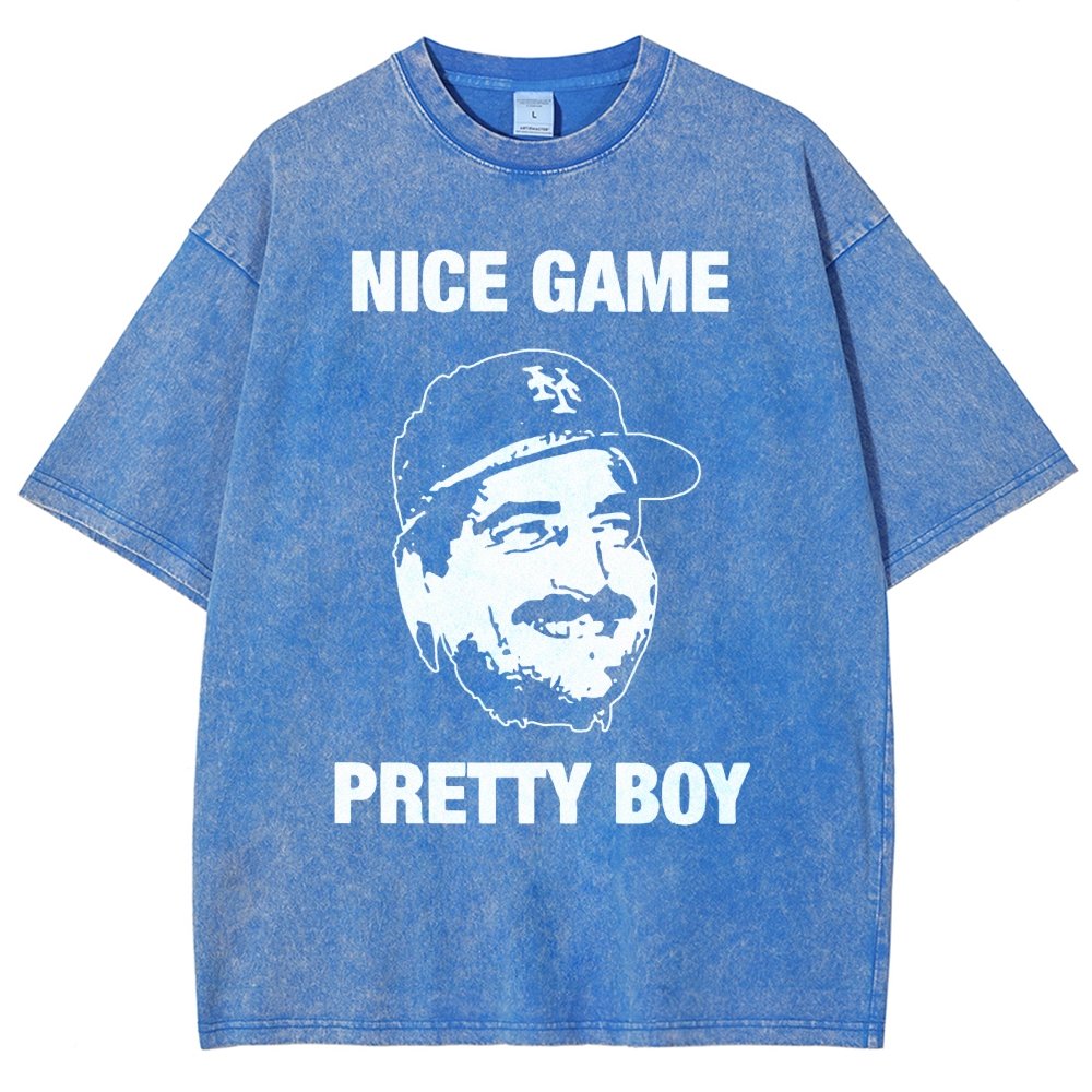 NICE GAME PRETTY BOY  Vintage Distressed T-shirt