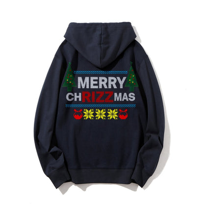 MERRY CHRIZZMAS Printed Back Unisex Cotton Hoodie