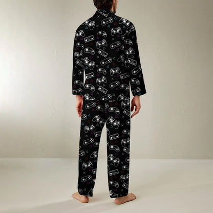 Retro Game Console Geek Long Sleeve Pajama Set