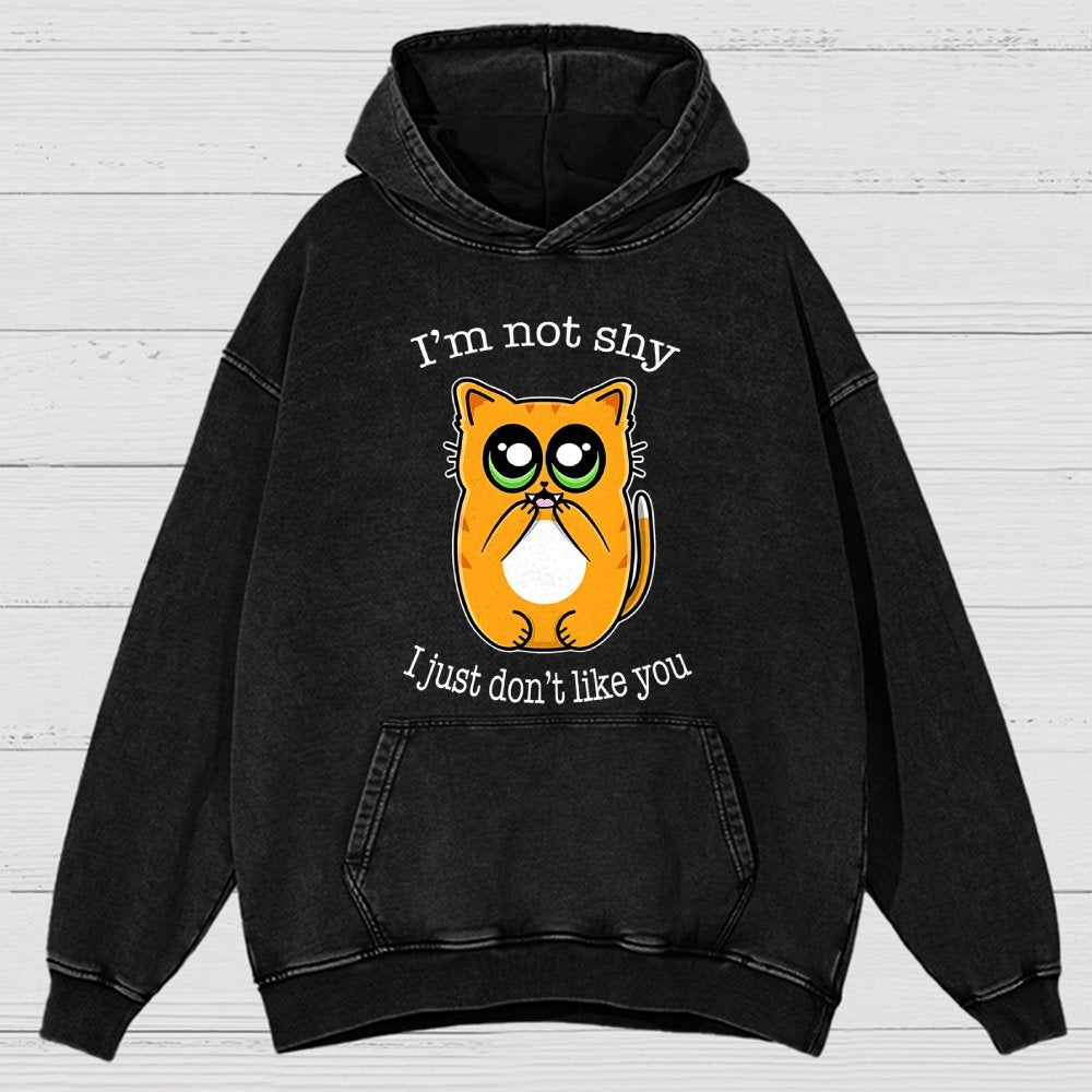 Not Shy Vintage Distressed Hoodie