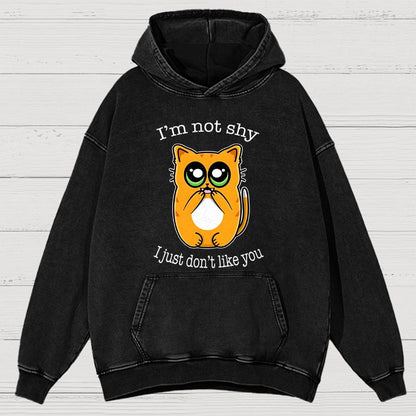 Not Shy Vintage Distressed Hoodie