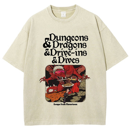Mystic Realm Dive Ins And Dives Vintage Distressed T-shirt