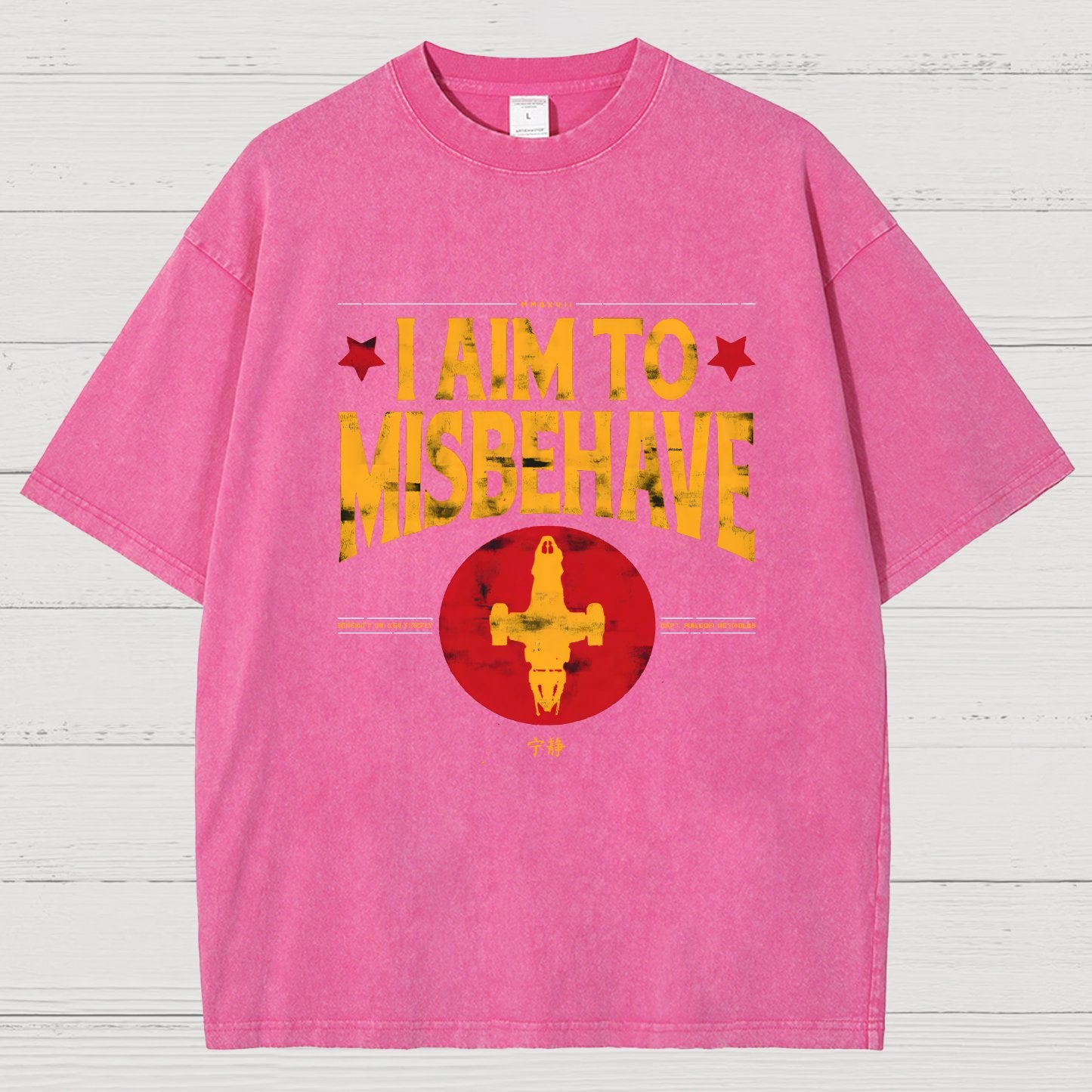 I Aim To Misbehave Vintage Distressed T-shirt