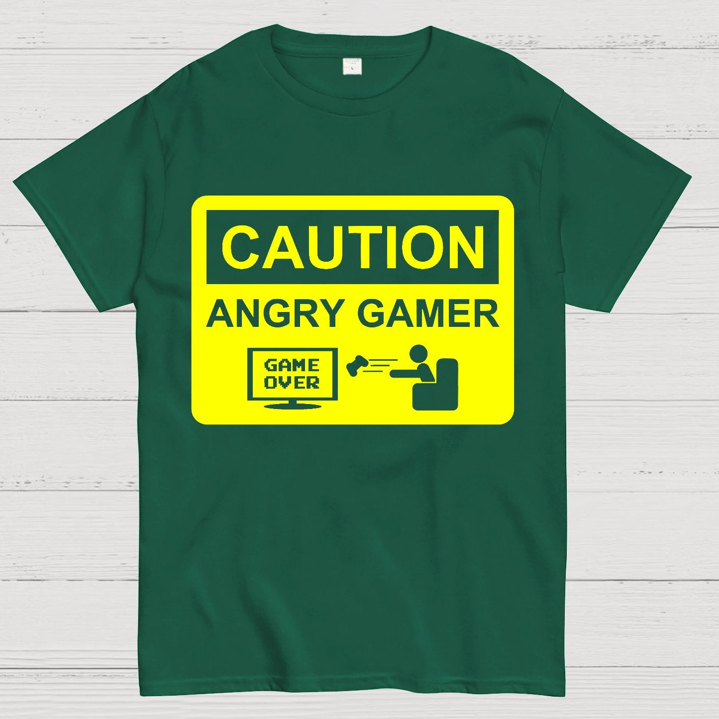CAUTION ANGRY GAMER Geek T-Shirt