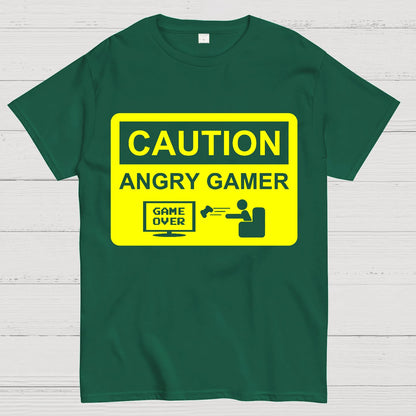 CAUTION ANGRY GAMER Geek T-Shirt