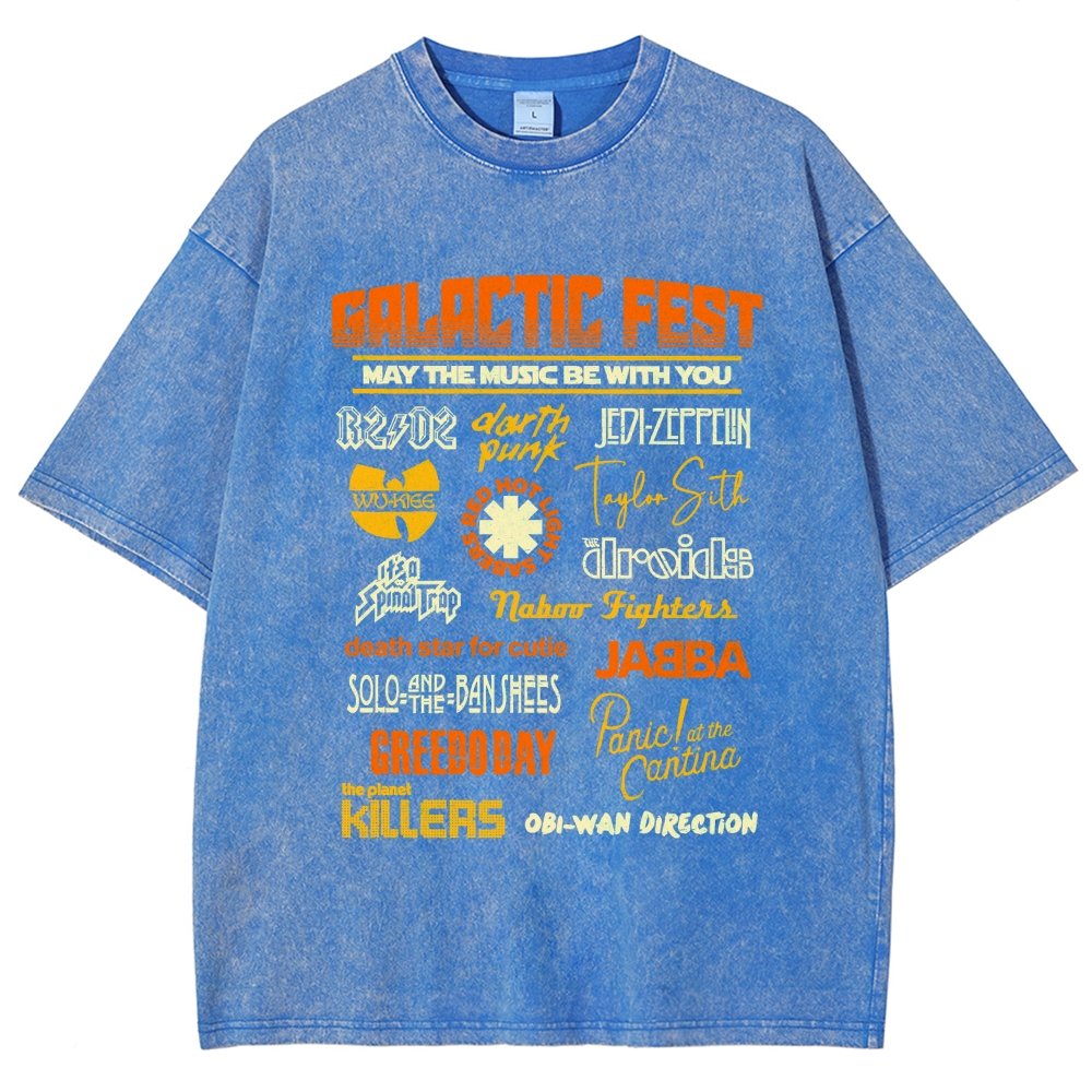 Galactic Fest Vintage Distressed T-shirt