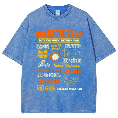 Galactic Fest Vintage Distressed T-shirt