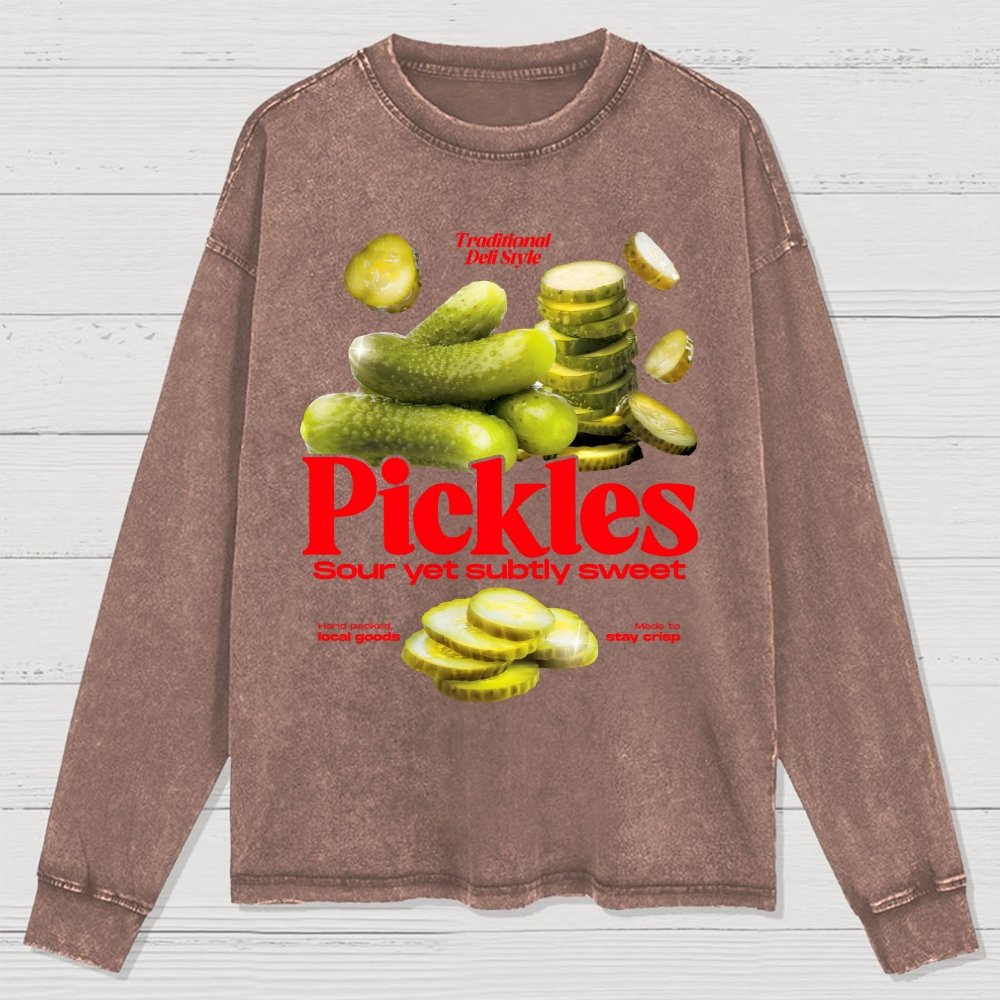 Retro Pickle Commercial Washed Long Sleeve Tee