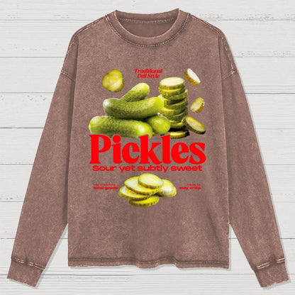 Retro Pickle Commercial Washed Long Sleeve Tee