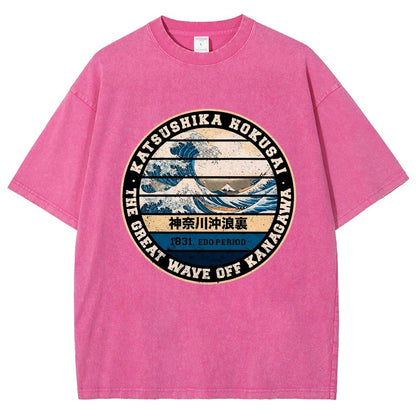 Hokusai Vintage Distressed T-shirt