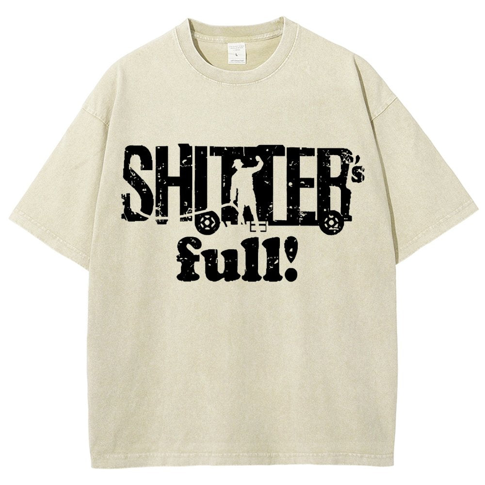 Shitter's Full! Christmas Humor Vintage Distressed T-shirt