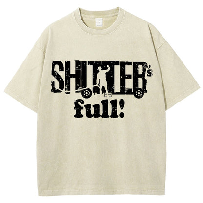Shitter's Full! Christmas Humor Vintage Distressed T-shirt