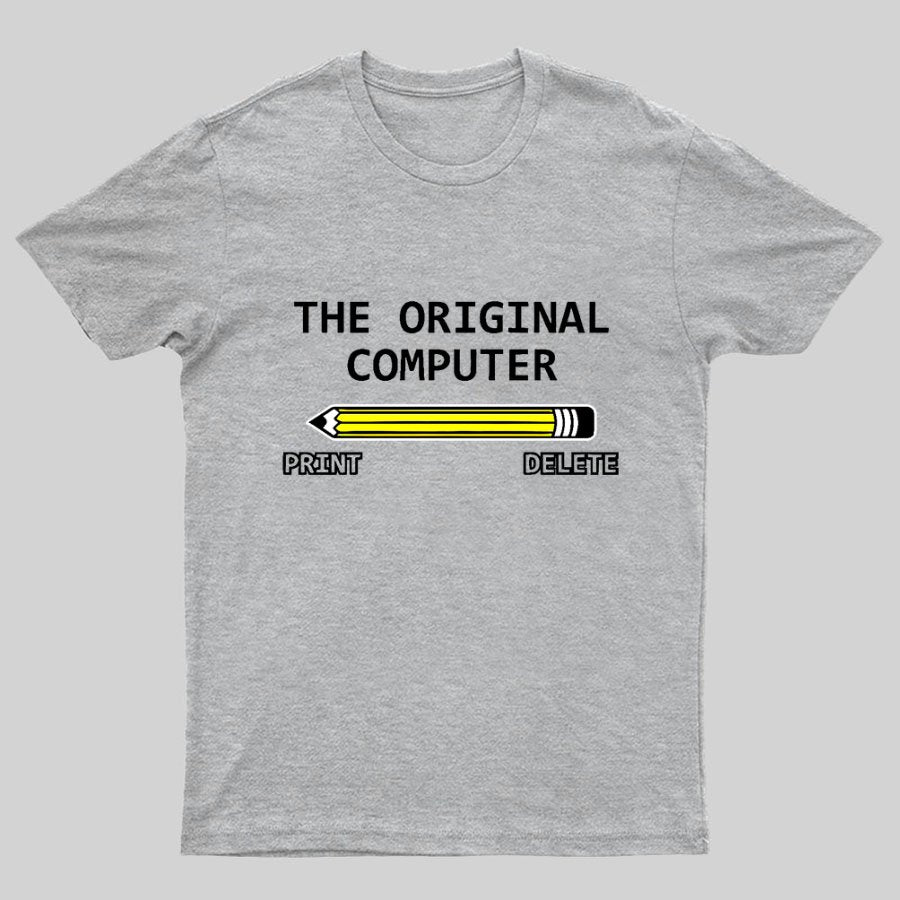 The Original Computer Print Delete Funny Graphic Printing Geeky T-Shirt