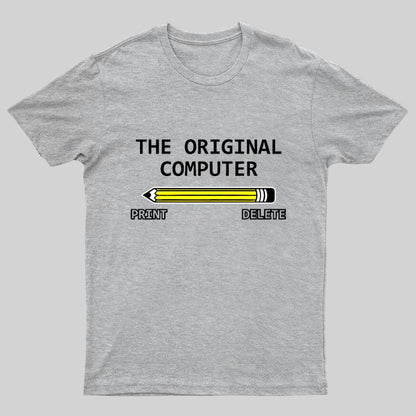 The Original Computer Print Delete Funny Graphic Printing Geeky T-Shirt