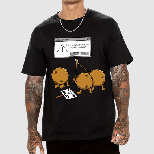 Funny Computer Nerd Geek Cookies Pun Wordplay Nerd T-Shirt