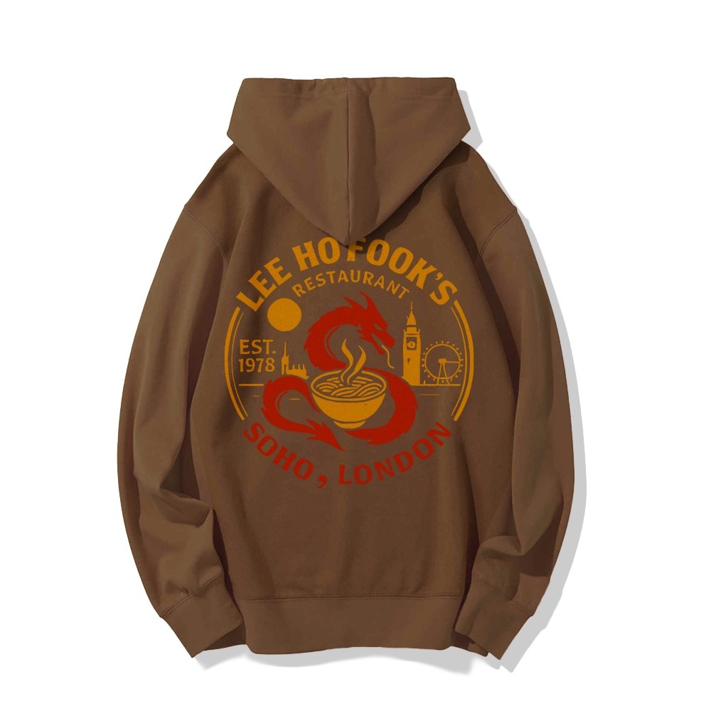 Lee Ho Fooks Printed Back Cotton Hoodie