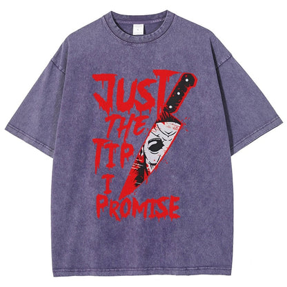 Just The Tip I Promise  Halloween Essential Vintage Distressed T-shirt