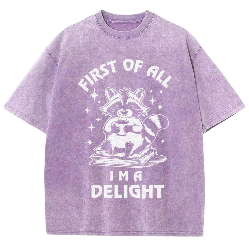 First Of All I'm A Delight Vintage Distressed T-shirt