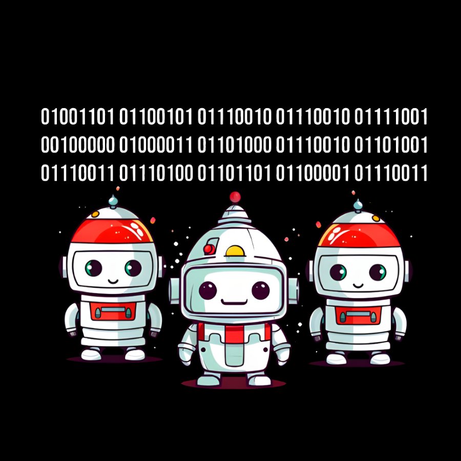 Robot Binary Christmas Geek T-Shirt