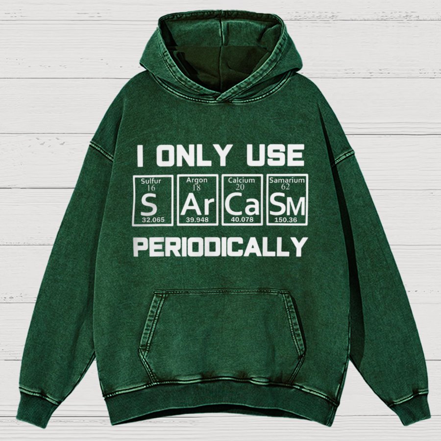 Sarcasm Periodic Table Element Vintage Distressed Hoodie