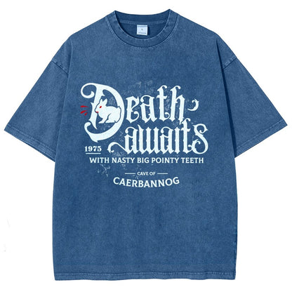 Death Awaits Vintage Distressed T-shirt