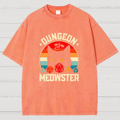 Dungeon Meowster Vintage Distressed T-shirt