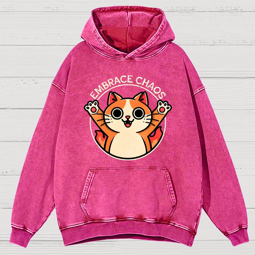 Embrace Chaos Vintage Distressed Hoodie