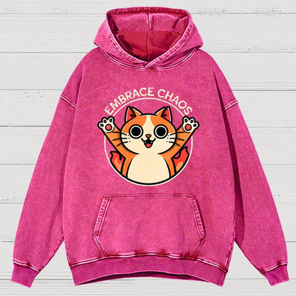 Embrace Chaos Vintage Distressed Hoodie