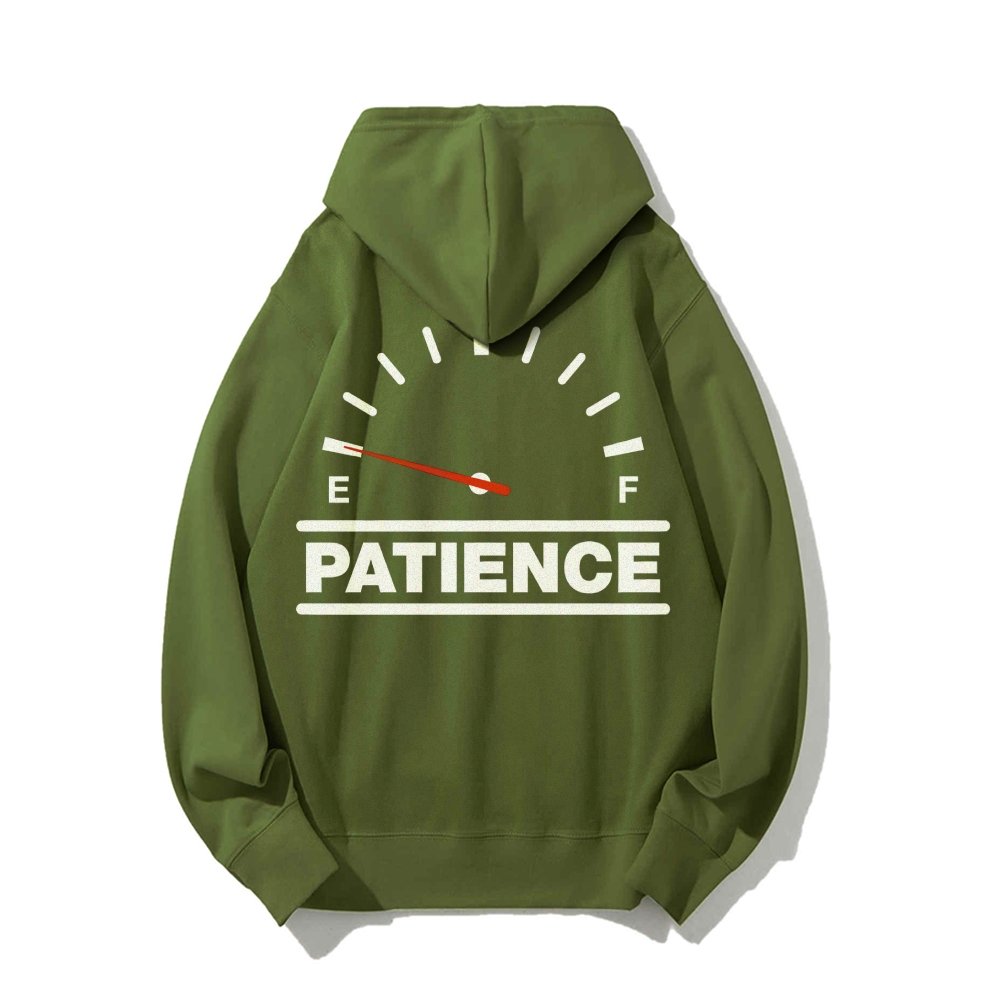 funny patience Printed Back Unisex Cotton Hoodie