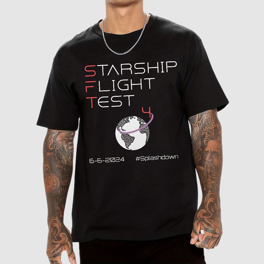 Starship Flight Test Milestone SFT4 Geek T-Shirt