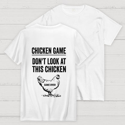 Chicken Game Nerd  Back Printing Geek T-Shirt