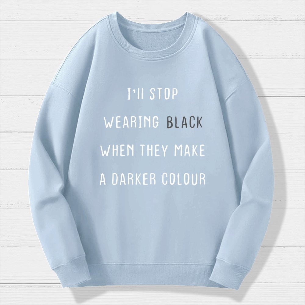 Wearing Black Geek Cotton Sweatshirt