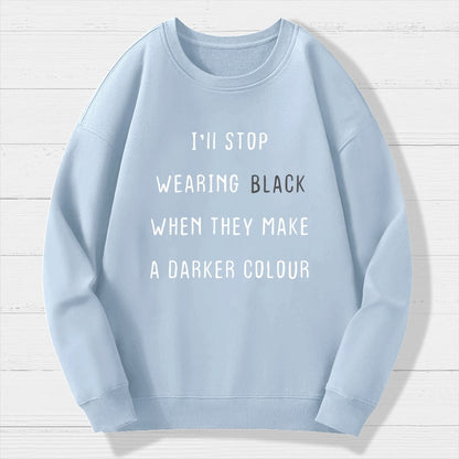 Wearing Black Geek Cotton Sweatshirt