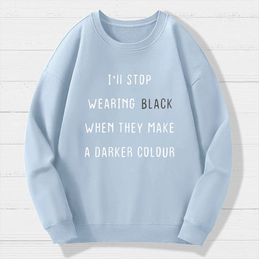 Wearing Black Geek Cotton Sweatshirt