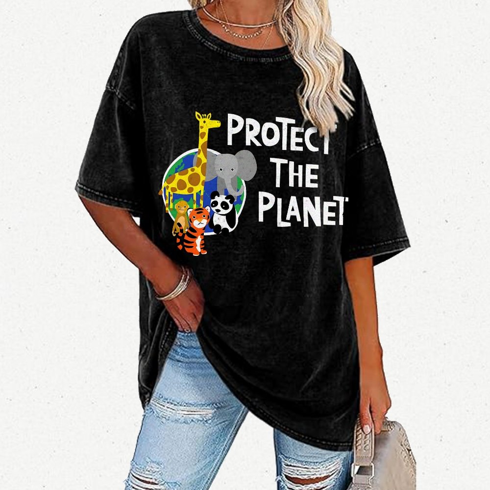 Protect The Planet Vintage Distressed T-shirt