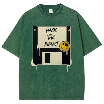 Hack The Planet Vintage Distressed T-shirt