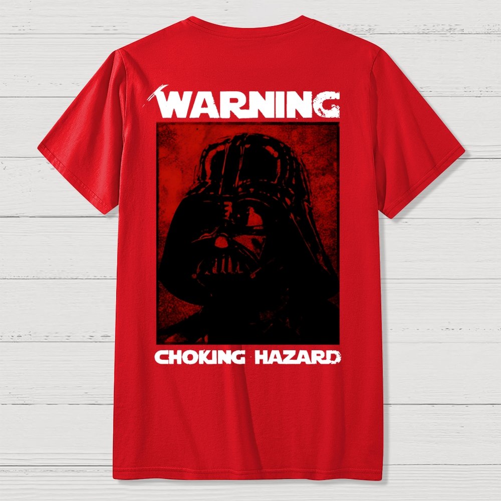 Warning Choking Hazard Back Printing Geek T-Shirt