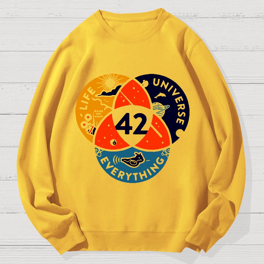 42 The Answer To Life The Universe And Everything Geek Cotton Sweatshirt