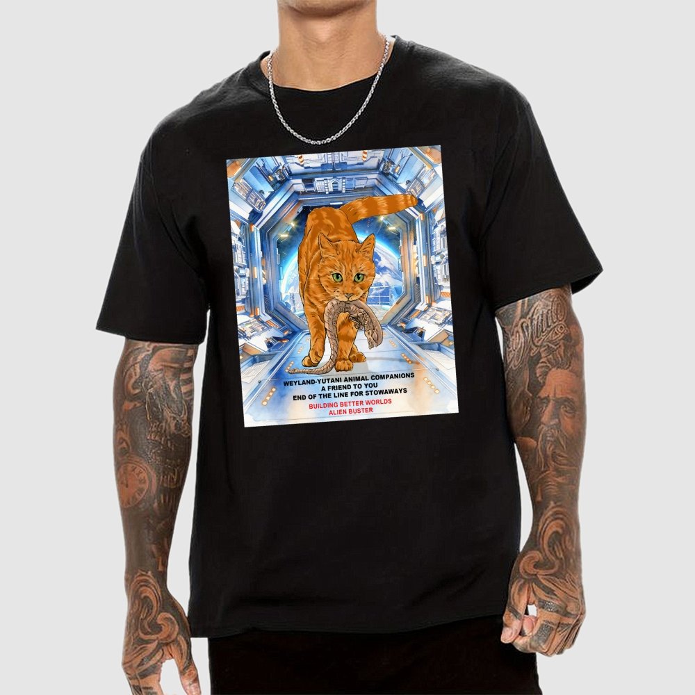 Mystery Creature Buster - Ginger Cat Building Better Worlds Geek T-Shirt