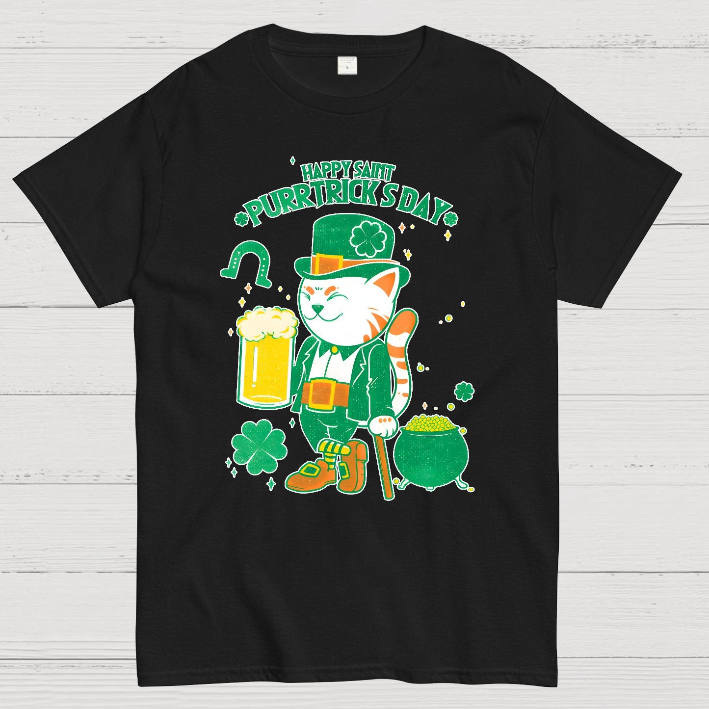 Cat St. Patrick's Day Geek T-Shirt