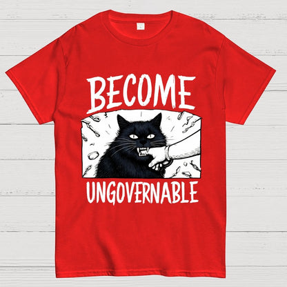 Cat Biting Arm Geek T-Shirt