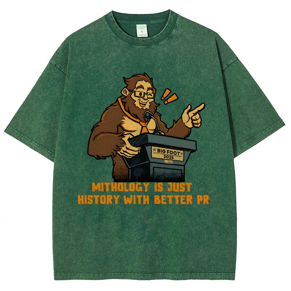 Mythology is just history with better PR Vintage Distressed T-shirt