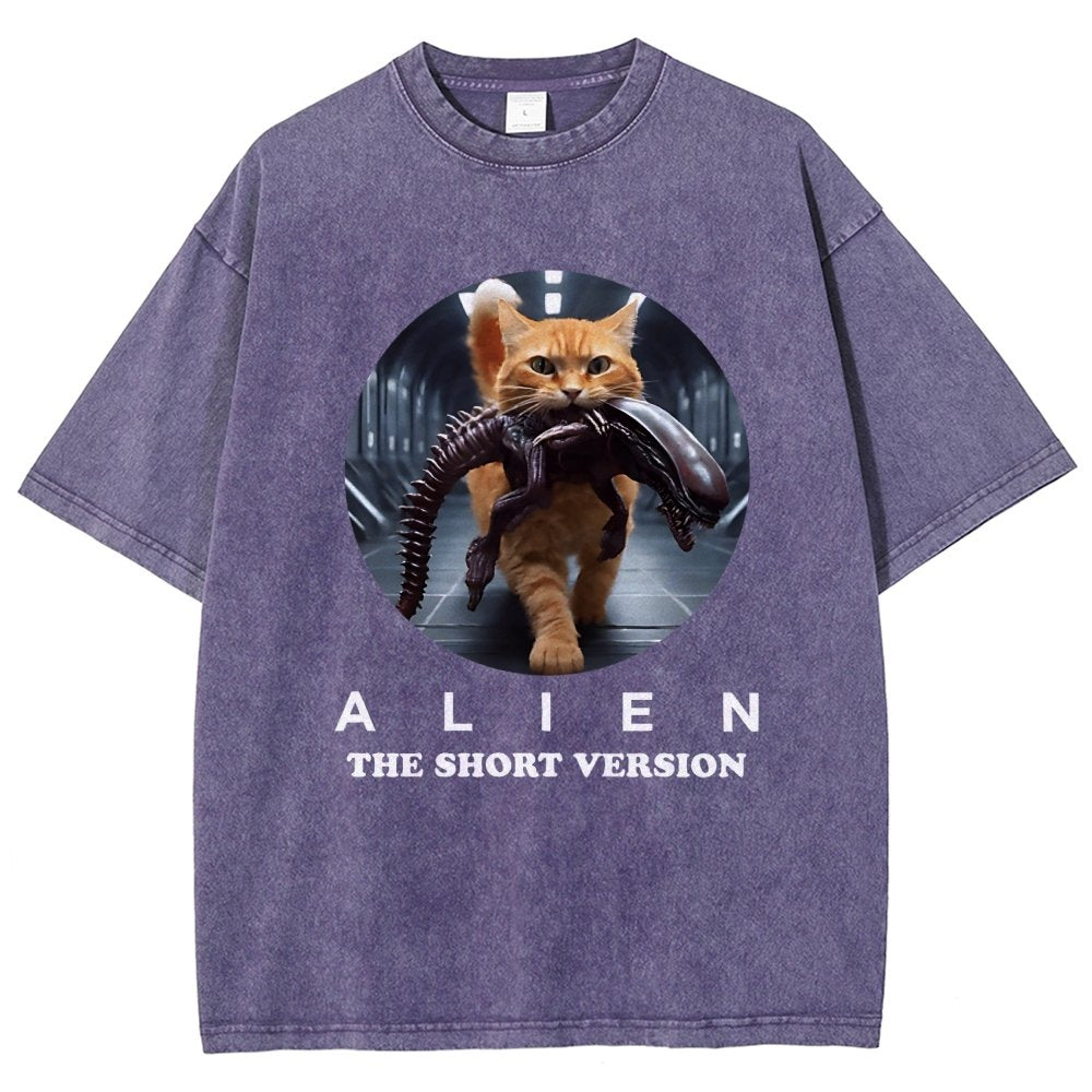 Mysterious Creature Short Version Vintage Distressed T-shirt