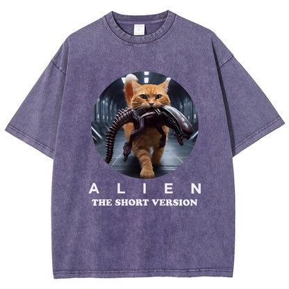 Mysterious Creature Short Version Vintage Distressed T-shirt