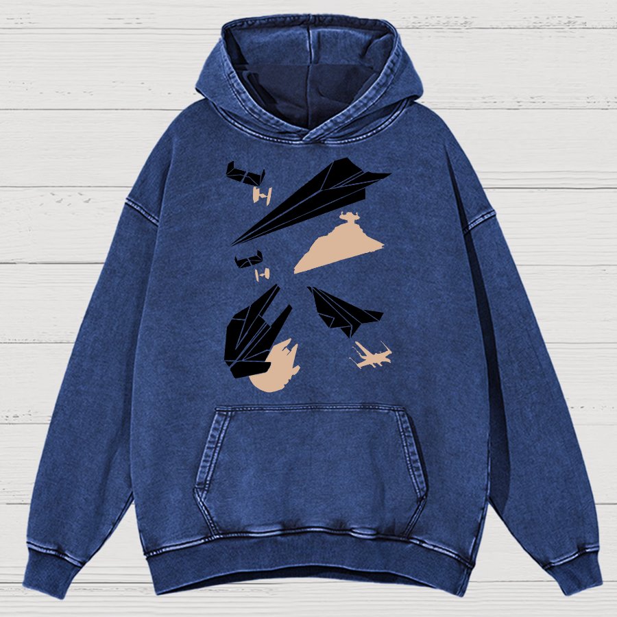 Paper Wars Vintage Distressed Hoodie