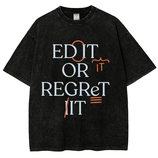 Edit Or Regret It Vintage Distressed T-shirt