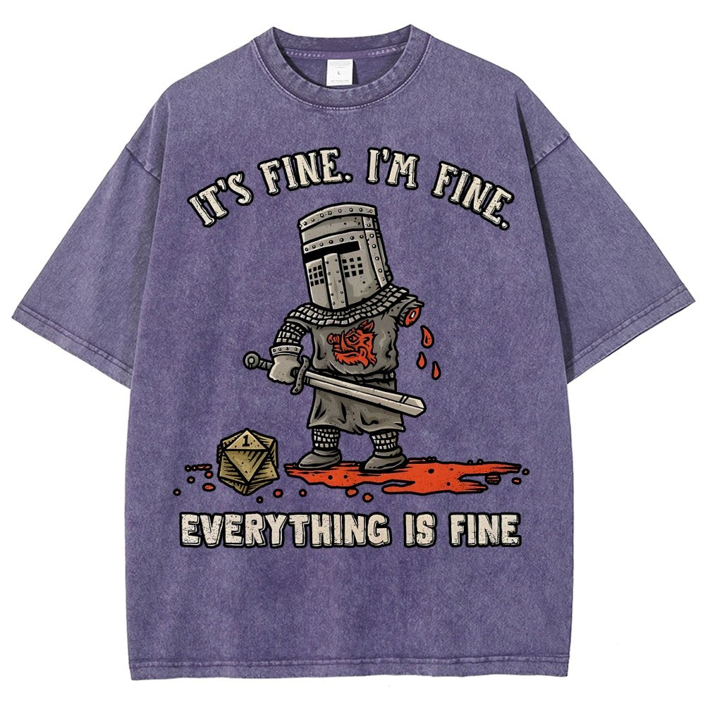 Its Fine Im Fine Everything Is Fine  Vintage Distressed T-shirt